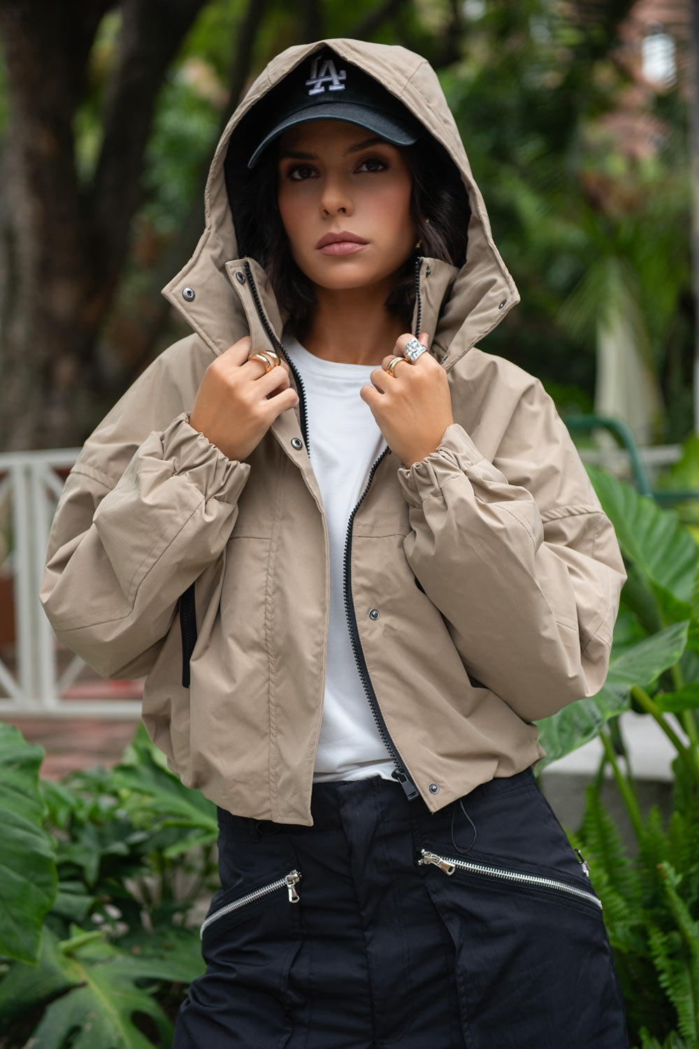 Chamarra Acolchada Chamarras Cortas Para Dama Beige Chamarras