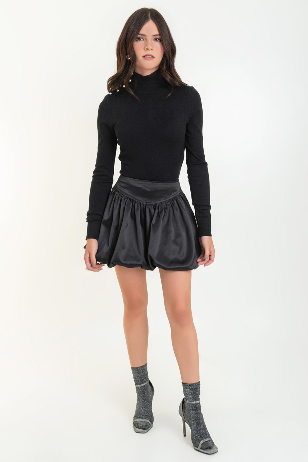 Faldas Para Mujer Elegante HIGHSTREET Falda Corta Globo Para Mujer