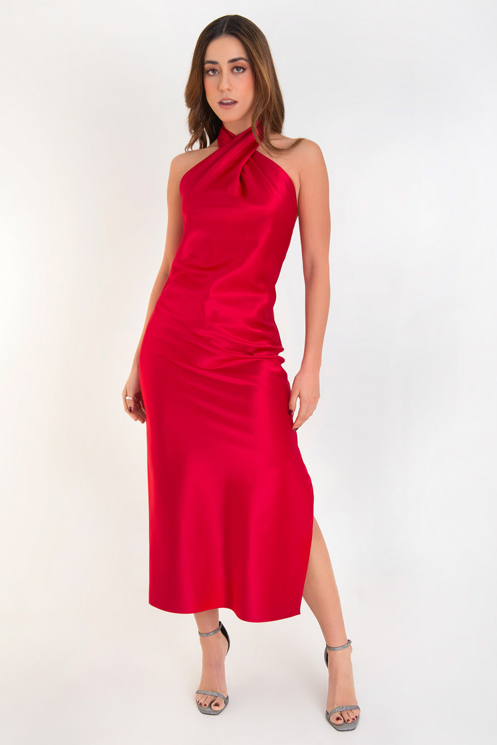 Traje Scotchblue Trajes De BaÃ±o Cuello Halter Maxi Vestido