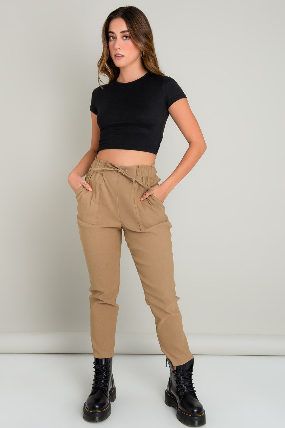 Pantalon de pretina online alta