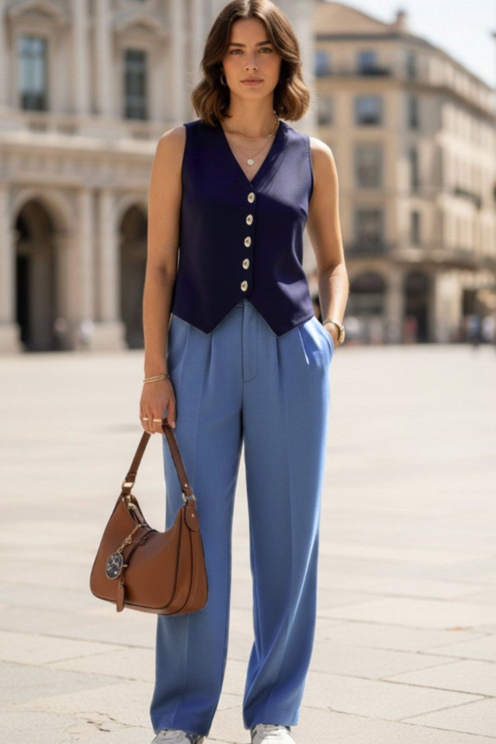 Pantalón vestir doble pinza – HIGHSTREET