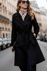 Abrigo cinturón efecto ante