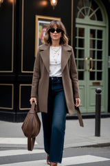 Abrigo corto bolsillos