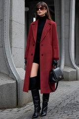 Abrigo de gamuza costuras con solapa