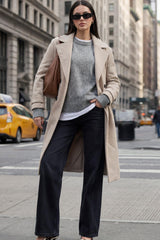 Abrigo largo cinturón