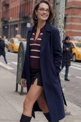 Abrigo largo cinturón