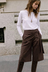 Pleated shorts