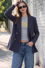 Blazer rayas botones