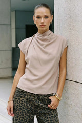 Blusa After Dark con plisados