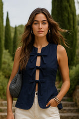 Blusa Amélie con lazos