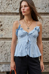Blusa Bella Notte con olanes