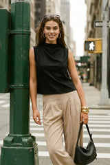 Blusa Capri cuello mock