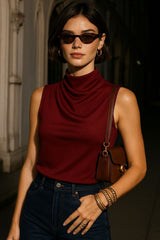 Blusa Capri cuello mock