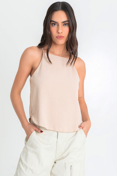 Blusa con tirantes beige HIGHSTREET