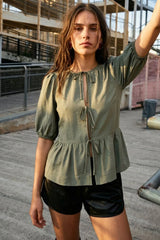 Blusa Core con lazos