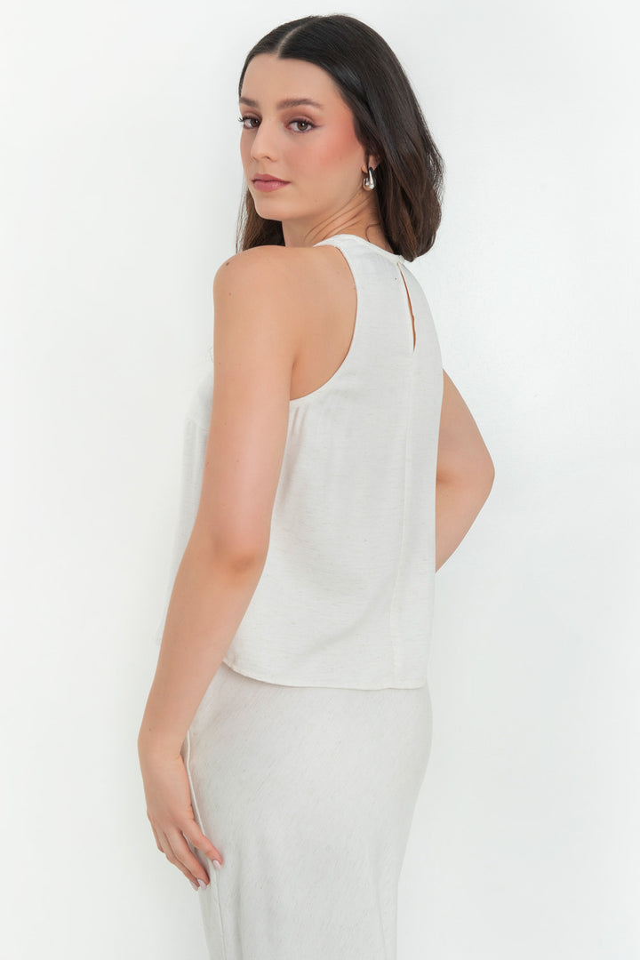 Blusa Lisa De Corte Regular Para Mujer FYLTR (FYLSS23WB-019_Alive Olive