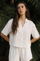 Blusa fluida manga corta