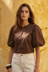 Blusa Lush de manga globo