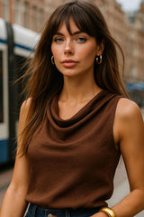 Blusa Skylar cuello fluido