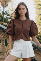 Stella puff-sleeve blouse