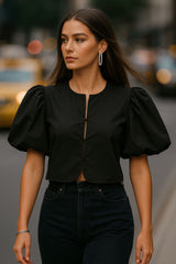 Blusa Stella manga globo