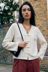 Toggle long-sleeved top