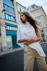 Asymmetrical tunic blouse