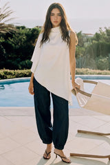 Blusa túnica asimétrica