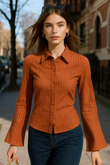 Camisa ajustada Danella de rayas