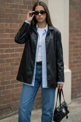 Cazadora efecto piel