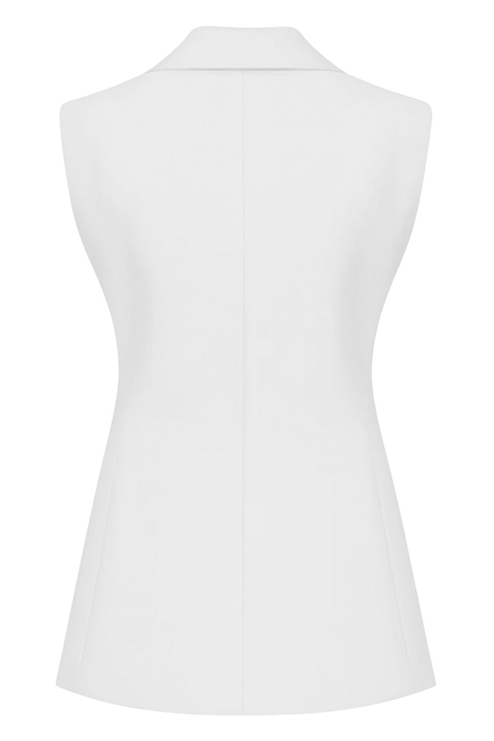 Chaleco de fit slim, con solapa, bolsillos delanteros con vivos y cierre frontal con botón.