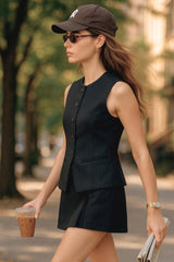 Chaleco regular punto