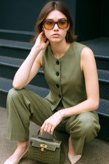 Chaleco vestir corte regular