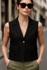 Chaleco safari carteras enfrente