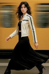 Chamarra biker franjas