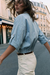 Puffer jacket with high neck