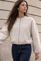 Bomber jacket with pockets
