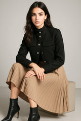 Chamarra botones metálicos