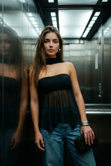 Crop top Aurelia con choker