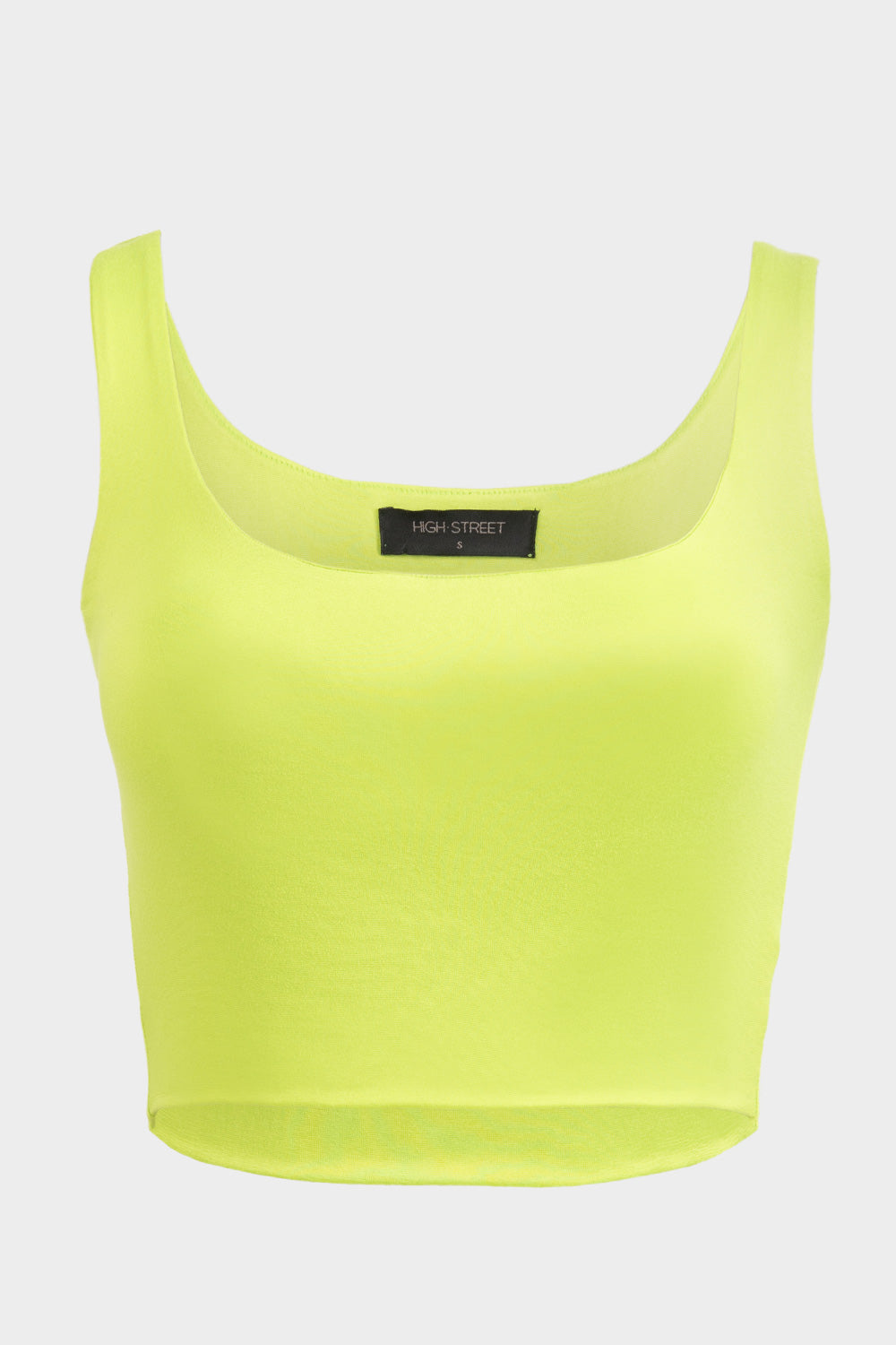 Crop top de tirantes, escote cuadrado y fit ajustado.