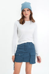 Falda corta cargo de tiro alto