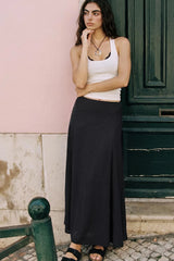 Falda maxi botones laterales
