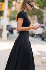 Falda midi tablones