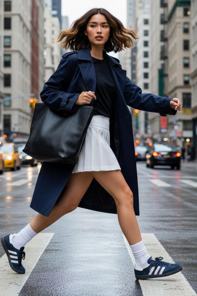 Falda short corto tableado, de cintura alta con pretina ancha, corte en a, detalle de tableado en bajo y cierre lateral con cremallera oculta.