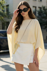 Falda short corto cruzado de tiro alto