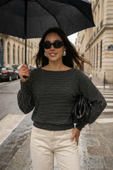 Jersey Jane rayas manga larga