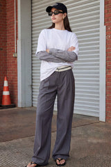 Pantalón ancho cintura vuelta