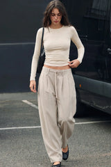 Double-belt trousers