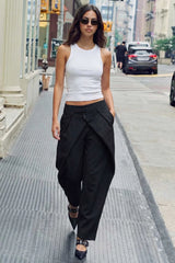 Double-cross barrel fit trousers
