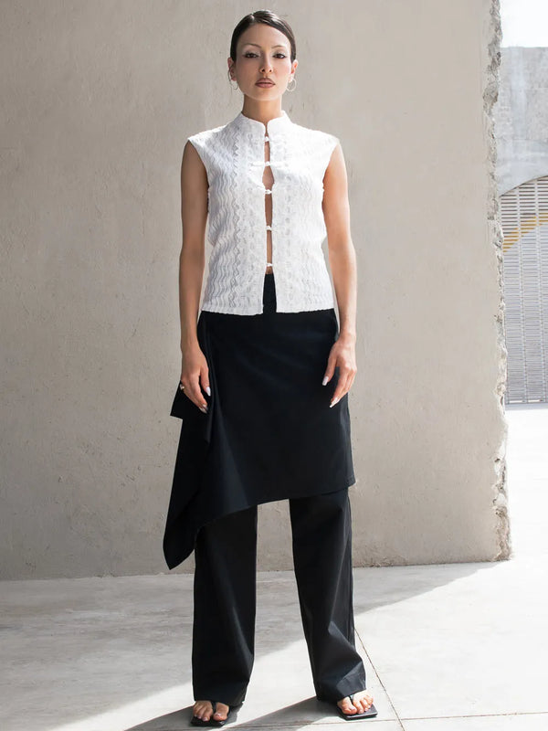 Pantalón con falda fit recto